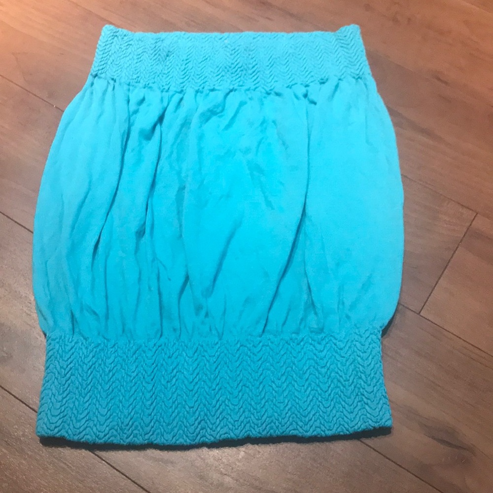 Choice stretchy turquoise tube top - OS